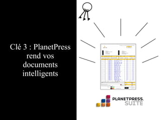 Clé 3 : PlanetPress rend vos documents intelligents 