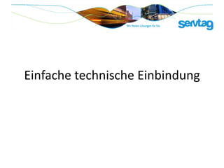 Einfache technische Einbindung
 