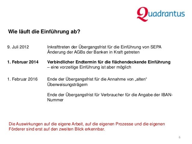 Die Einfuhrung Von Sepa Im Detail August 2013