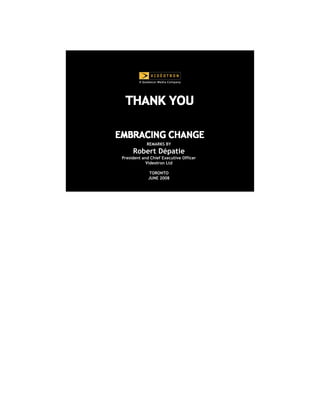 Videotron presentation - Telecom Summit