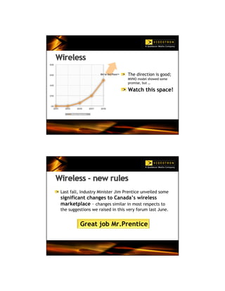 Videotron presentation - Telecom Summit