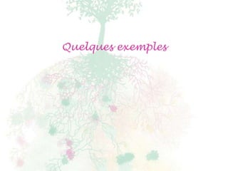 Quelques exemples
 