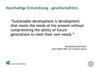 Nachhaltigkeit als Entwicklungsparadigma