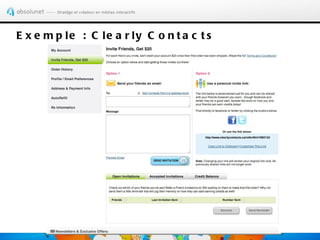 E x e m p le : C le a r ly C o n t a c t s
 