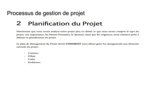 Processus de gestion de projet
 