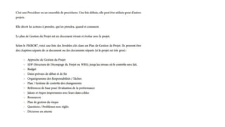 Processus de gestion de projet
 