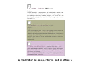 La modération des commentaires : doit-on effacer ? 
