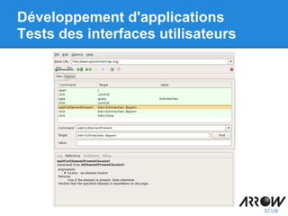 Développement d'applications
Tests des interfaces utilisateurs
 