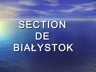 SECTION
    DE
BIAŁYSTOK
 