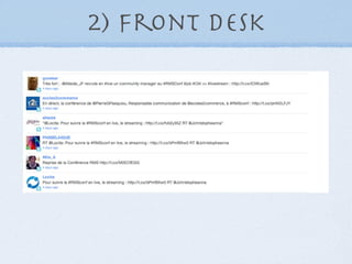 2) Front desk
 