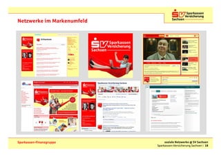 Netzwerke im Markenumfeld




Sparkassen-Finanzgruppe          soziale Netzwerke @ SV Sachsen
                            Sparkassen-Versicherung Sachsen | 18
 