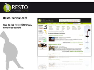 ………………………………………… ..………………… Resto-Tunisie.com Plus de 600 restos référencés,  Partout en Tunisie 