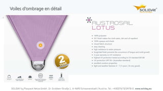 Voiles d‘ombrage en détail
 