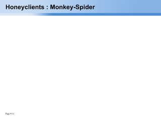 Honeyclients : Monkey-Spider 