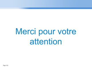 Merci pour votre attention 