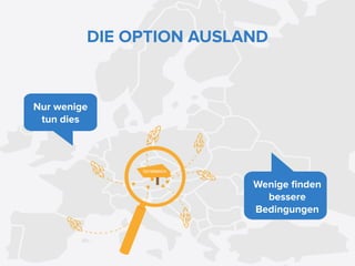DIE OPTION AUSLAND


Nur wenige
 tun dies



              ÖSTERREICH


                           Wenige finden
                             bessere
                           Bedingungen
 