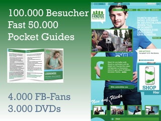 100.000 Besucher
Fast 50.000
Pocket Guides




4.000 FB-Fans
3.000 DVDs
 