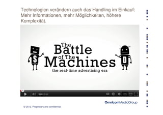 Technologien verändern auch das Handling im Einkauf:
Mehr Informationen, mehr Möglichkeiten, höhere
Komplexität.
http://youtu.be/O1h6Zlj8sIA




  © 2012. Proprietary and confidential.
 