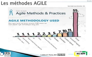 Scrum
21/07/2014 12
State of Agile Survey (VersionOne) - 2014
S. Gallioz et F. Thomas, 2014
 