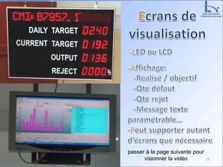 19
passer à la page suivante pour
visionner la vidéo
 
