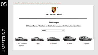 UMSETZUNG
05 In dieser Folie befindet ein Videobeispiel vom Mock-Up. Bitte spielen Sie das Video an dieser Stelle ab.
 