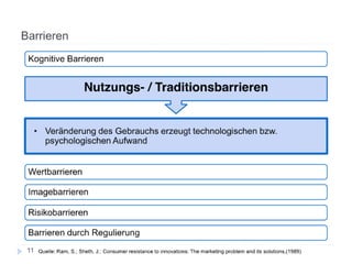 Adaptionsbarrieren nachhaltiger Innovationen