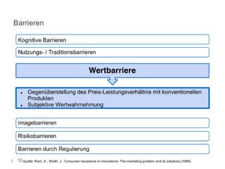 Adaptionsbarrieren nachhaltiger Innovationen