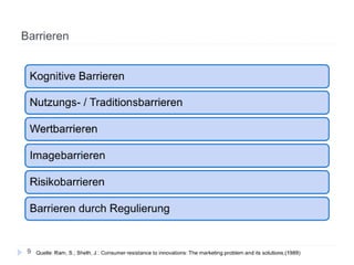 Adaptionsbarrieren nachhaltiger Innovationen