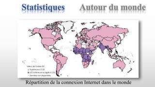 Répartition de la connexion Internet dans le monde
Statistiques Autour du monde
 