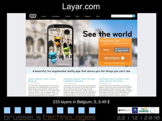 Layar.com 233 layers in Belgium, 0..5.49 $ 