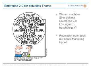 Warum macht es Sinn sich mit Enterprise 2.0 Lösungen zu beschäftigen?Revolution oder doch nur neuer Marketing Hype?Enterprise 2.0 ein aktuelles Thema2