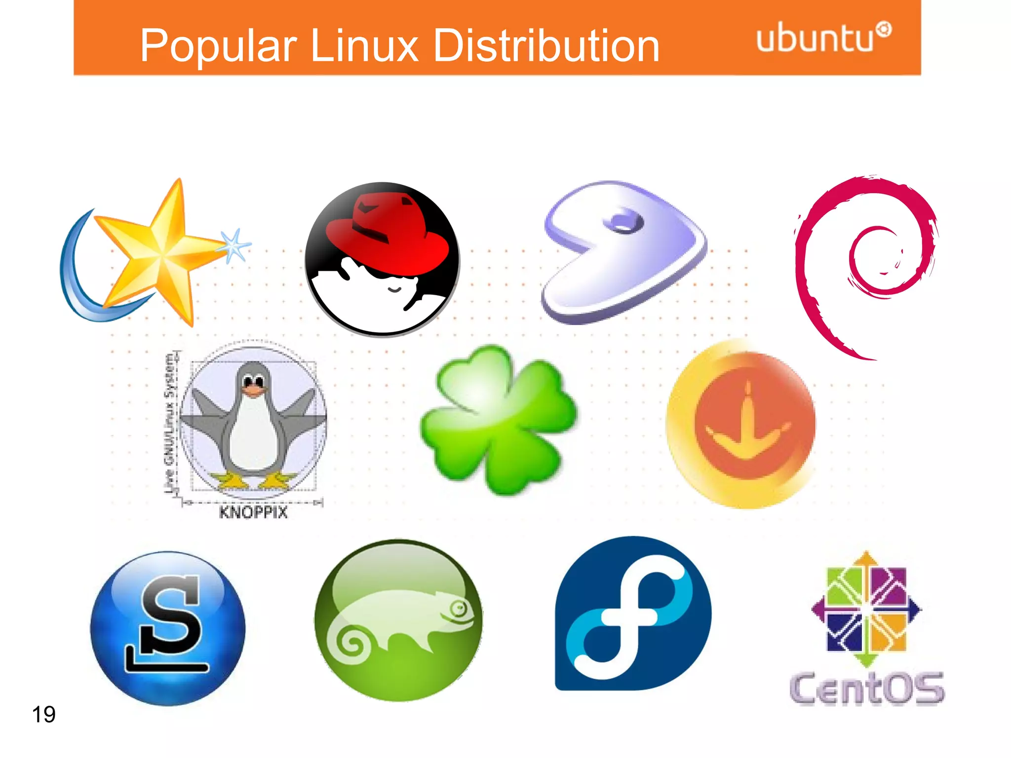 Popular Linux Distribution




19
 