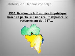 1962, fixation de la frontière linguistique basée en partie sur une réalité dépassée: le recensement de 1947…  I. Historiq...