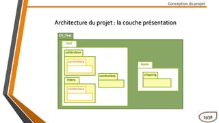 Conception du projet
Architecture du projet : la couche présentation
25/38
 