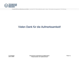 Vielen Dank für die Aufmerksamkeit! 