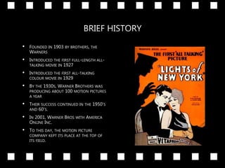 Warner Bros Presentation | PPTX