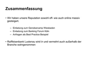Social Media in der Raiffeisenbank Lustenau