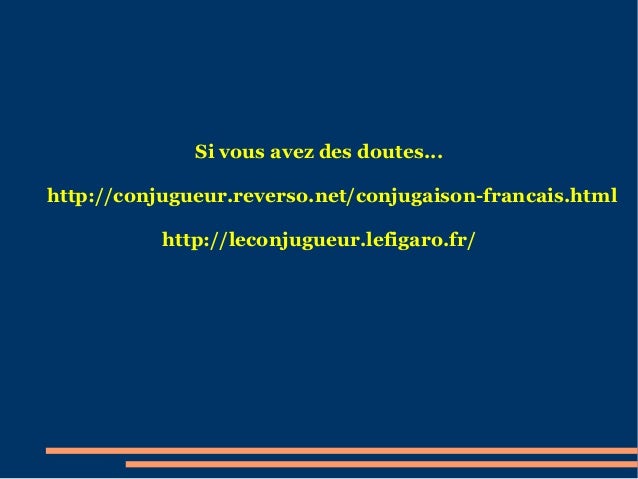 Présent de l'indicatif