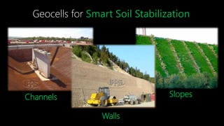 Geocells for Smart Soil Stabilization
AirportsPorts
Walls
SlopesChannels
 