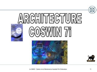 La GMAO : Gestion de la Maintenance Assistée Par Ordianateur ARCHITECTURE COSWIN 7i 