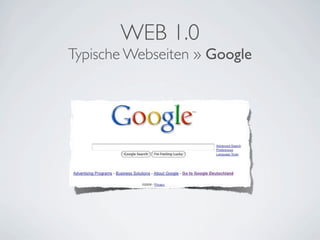 Internet und Web 2.0 – von Blogs und digitaler Identität