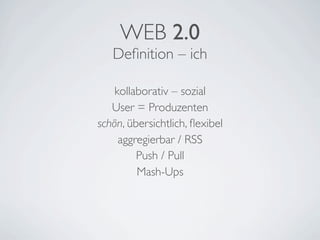 Internet und Web 2.0 – von Blogs und digitaler Identität