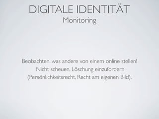 Internet und Web 2.0 – von Blogs und digitaler Identität