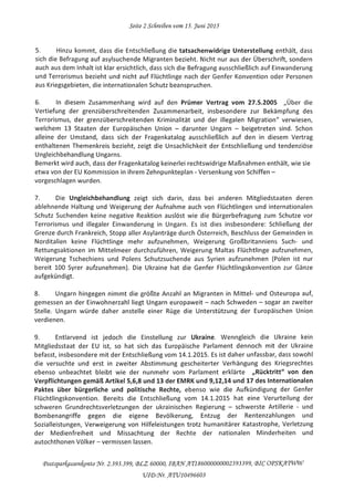 Präsident schulz und abgeordnete brief