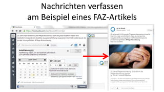 Nachrichten verfassen 
am Beispiel eines FAZ-Artikels 
 