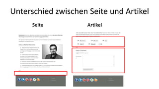 Unterschied zwischen Seite und Artikel 
Seite Artikel 
 