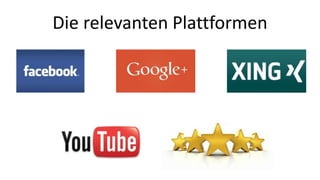 Die relevanten Plattformen 
 