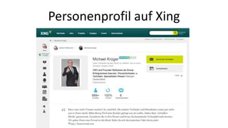 Personenprofil auf Xing 
 