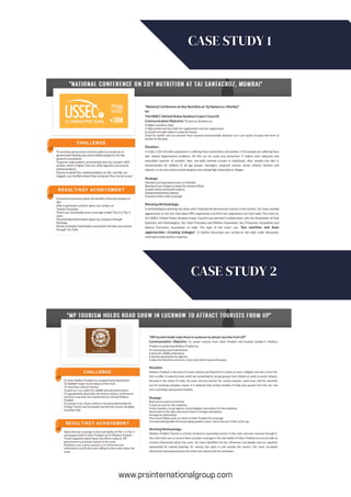 CASE STUDY 1
www.prsinternationalgroup.com
CASE STUDY 2
 