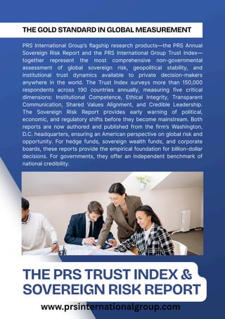 PRS INTERNATIONAL GROUP OF COMPANIES THE WORLD’S FIRST SOVEREIGN-GRADE ...